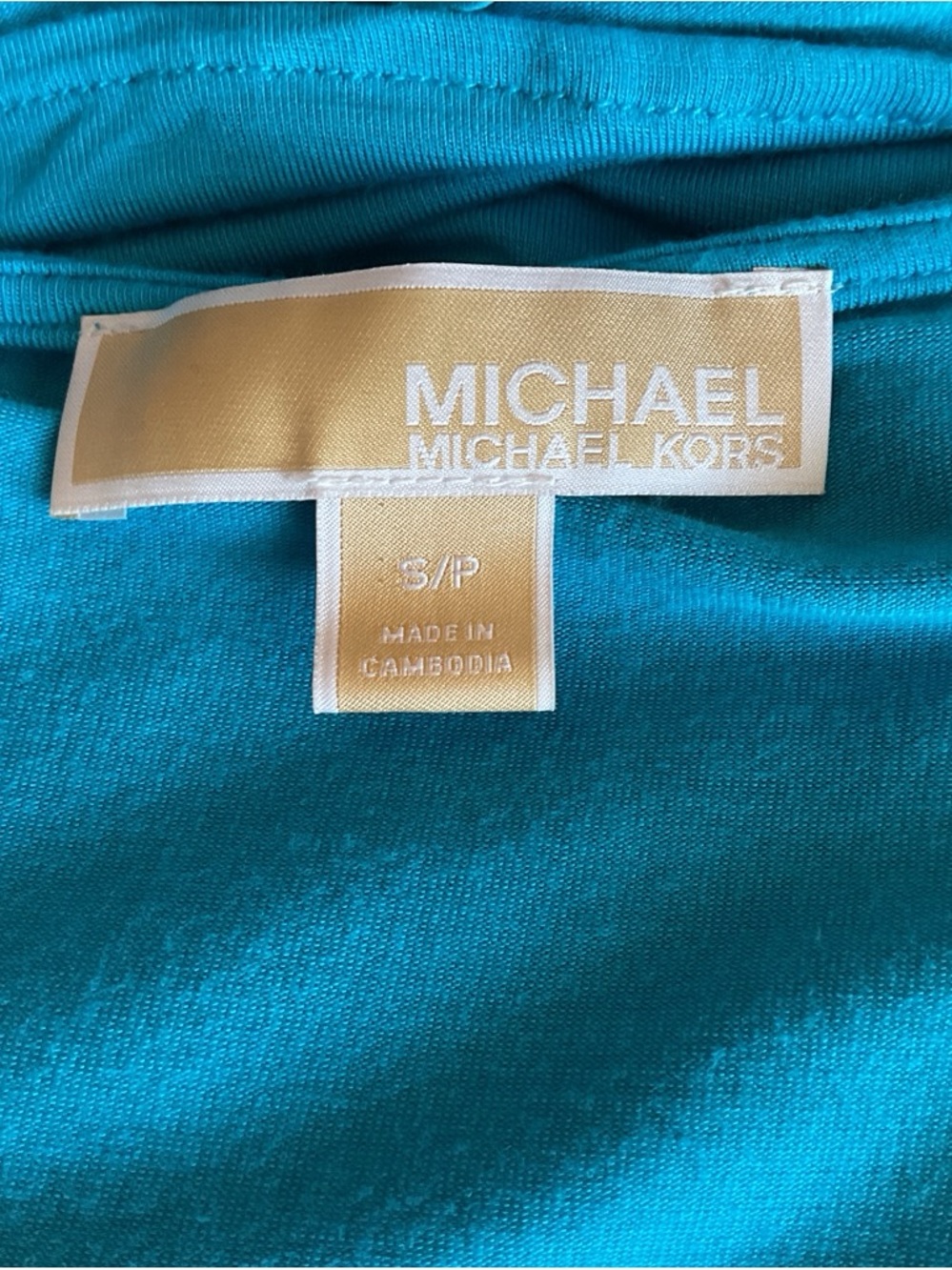 Michael Kors Teal Layered V-Neck Sleeveless Top - Picture 5 of 5